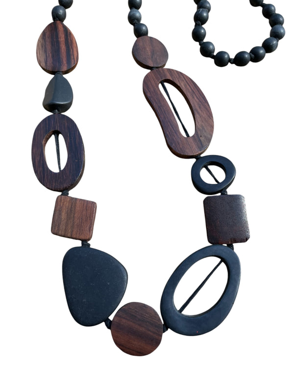 Resin and Timber Bead necklace