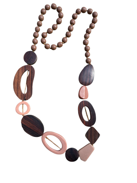 Resin and Timber Bead necklace