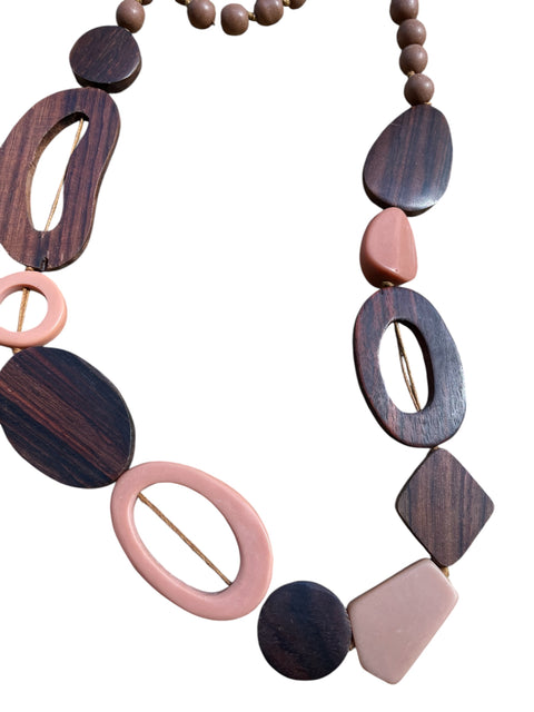 Resin and Timber Bead necklace