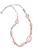 Resin Circles Necklace Small Pink