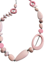 Resin Circles Necklace Small Pink