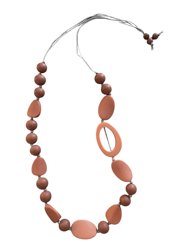 Resin Two Tone Beaded necklace