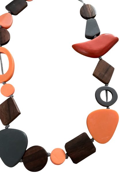 Resin and Timber Bird Necklace
