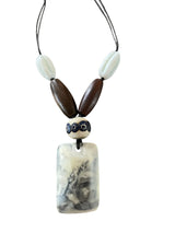 Resin Pendant Necklace Marble