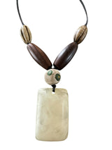 Resin Pendant Necklace White