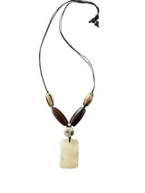 Resin Pendant Necklace White