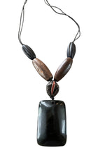 Resin Pendant Necklace Black