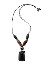 Resin Pendant Necklace Black