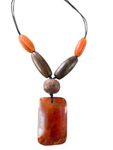 Resin Pendant Necklace Orange