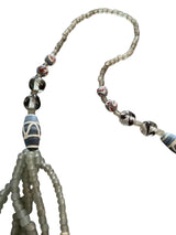 Sea Glass Multi-Strand Beaded Necklace Grey