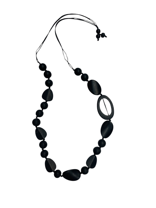 Resin Two Tone Beaded necklace