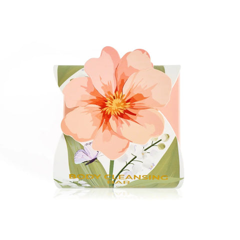 Body Cleansing Bar Gift Box - Peach Flower - White Florals & French Pear