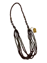 Sea Glass Multi-Strand Beaded Necklace Brown
