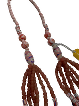 Sea Glass Multi-Strand Beaded Necklace Pink