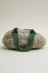 Sea Glass Multi-Strand Beaded Necklace Green