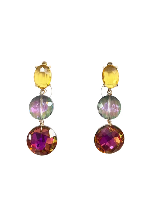 Josephine Crystal  Earrings Multi