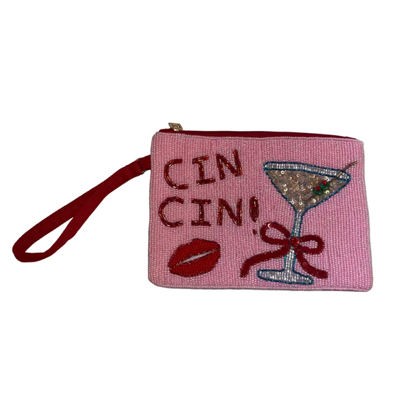 'Cin Cin' Beaded Clutch
