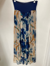 Wednesday Lulu- Silk Floral Pants Navy