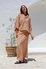 Helinski Brown Boxy  Shirt