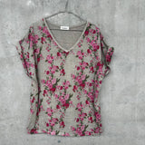 Frederic- Floral Linen T-Shirt-no band