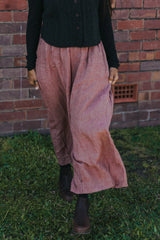 Eadie Linen Pants in Fine Houndstooth