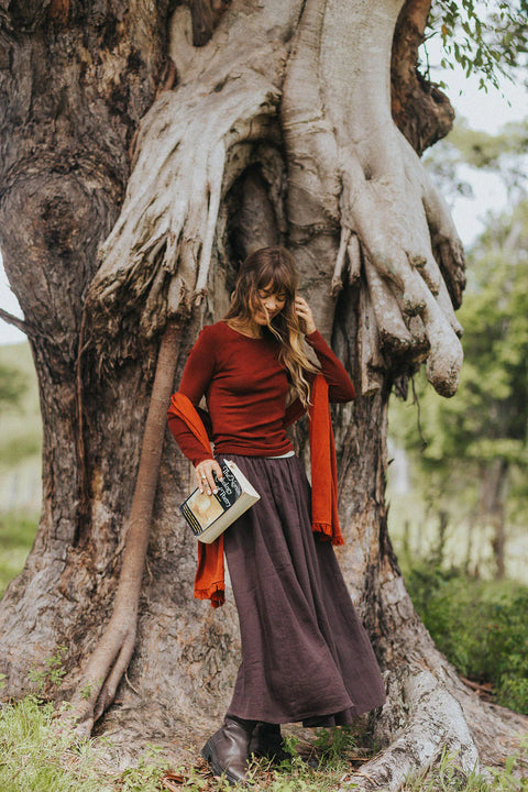 Lucie Linen Maxi Skirt