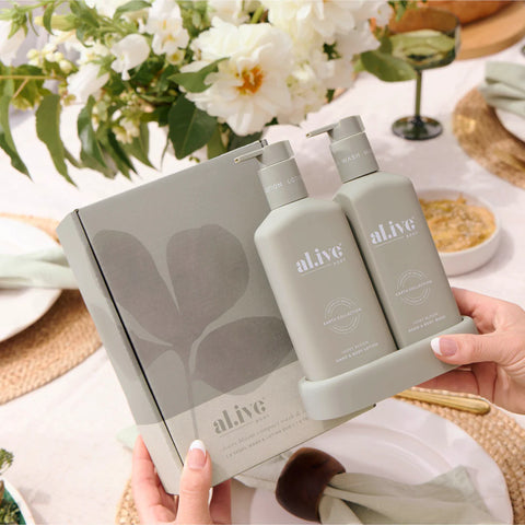 Compact bathroom duo wash  lotion  Ivory Bloom
