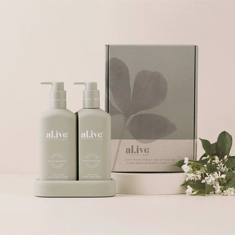 Compact bathroom duo wash  lotion  Ivory Bloom