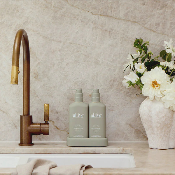 Compact bathroom duo wash  lotion  Ivory Bloom