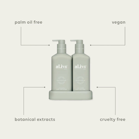 Compact bathroom duo wash  lotion  Ivory Bloom