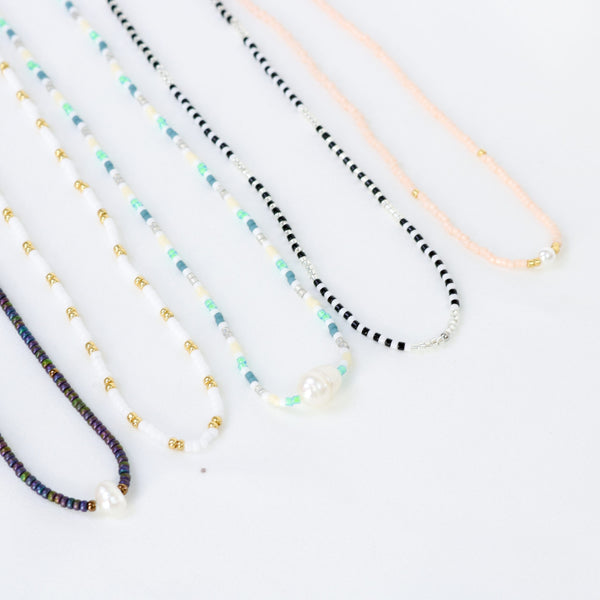 Inspiration Necklace Silver, Black and White