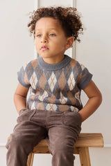 Jamie Kay- Marcus Knit Vest - Marcus Jacquard Arctic