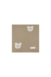 Jamie Kay-Bear Knitted Blanket - Cashew Marle