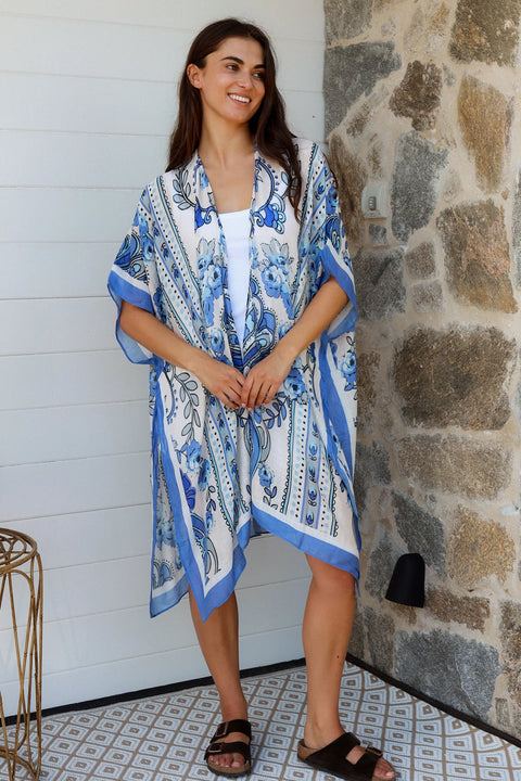 Blue Flower Kimono