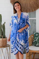 Indigo Palm Kimono