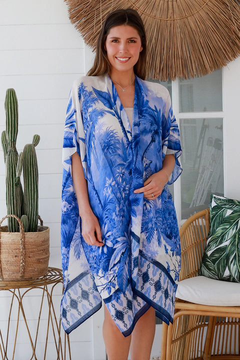 Indigo Palm Kimono