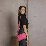 Black Caviar Design KIARA CROSSBODY/CLUTCH- FUCHSIA