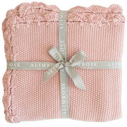 Mini Moss Stitch Blanket Petal