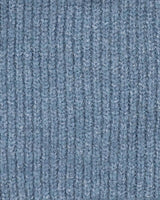 Blue Marl Knitted Hooded Jacket