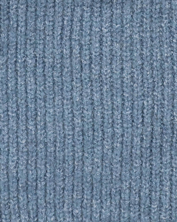 Blue Marl Knitted Hooded Jacket