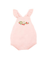 POPPY HAND EMB. ORGANIC KNIT BODYSUIT