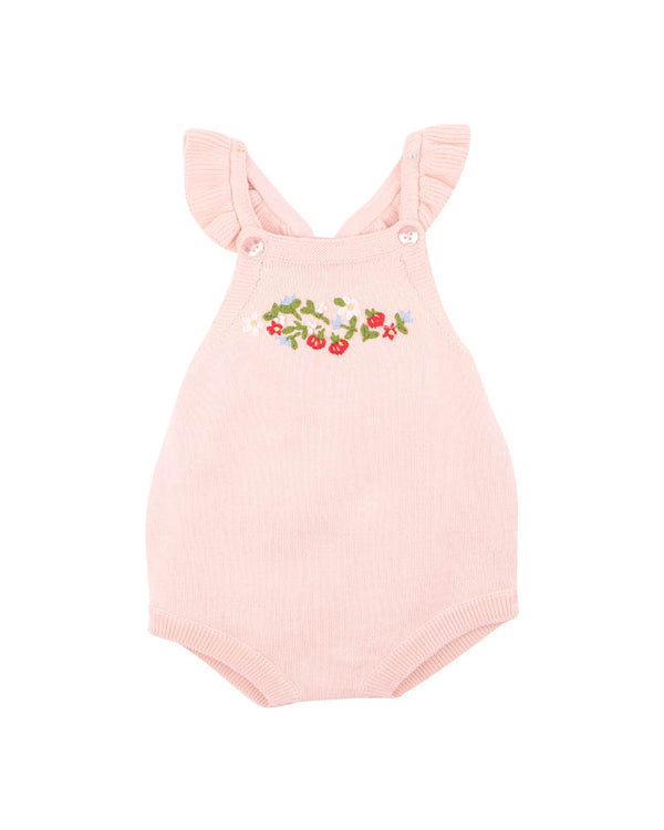 POPPY HAND EMB. ORGANIC KNIT BODYSUIT