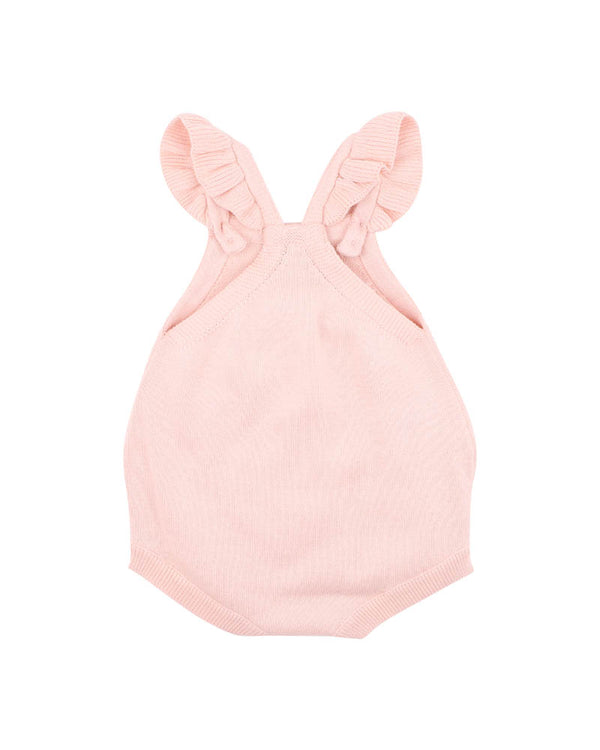 POPPY HAND EMB. ORGANIC KNIT BODYSUIT