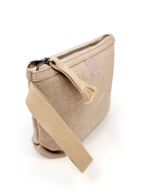 Natural Large Pouch Dusty Pink