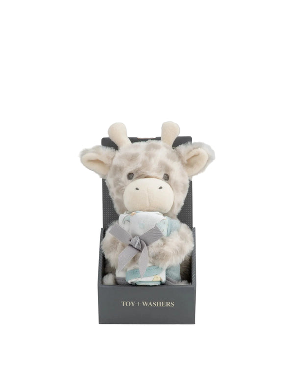 Soft Plush Toy & Face Washers - Savanna Giraffe