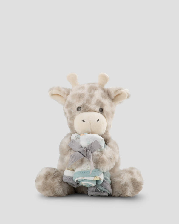 Soft Plush Toy & Face Washers - Savanna Giraffe