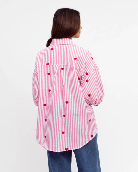 Heart Embroidery Shirt