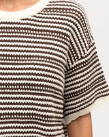 Mousse and White Knit Tank