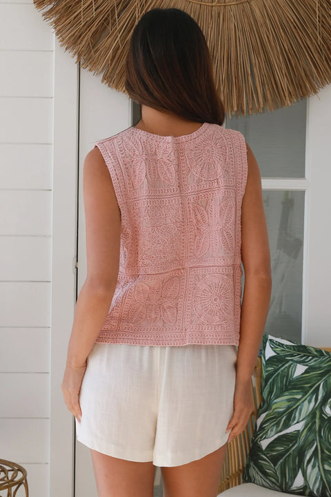 Crochet Vest Pink