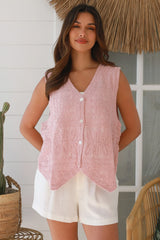 Crochet Vest Pink